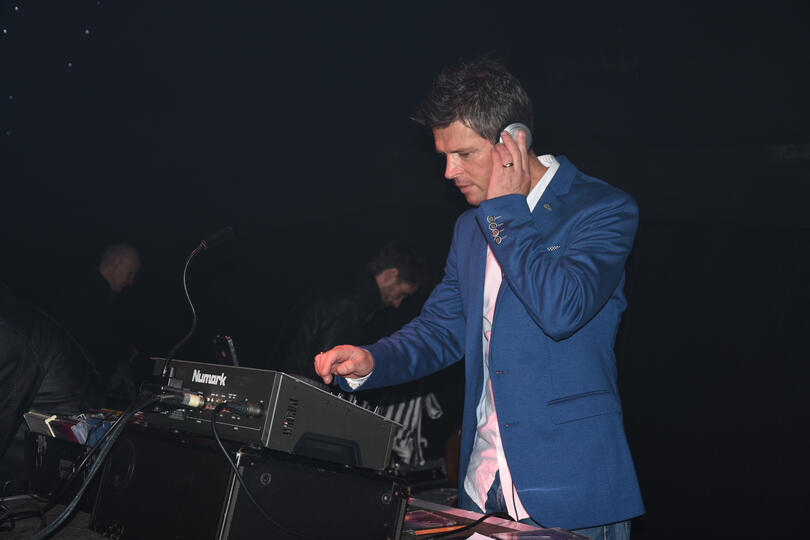 Carl Ward DJing live on the decks in Guernsey.